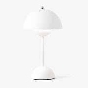 Verner Panton Flower Pot VP9 Portable LED Indoor/Outdoor* Table Lamp by &tradition &Tradition Matte White 