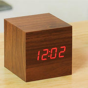Cube Click Alarm Clock by Gingko Clocks Gingko Walnut/Red LED 