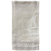 Sailboat Natural Linen & Cotton Guest Towel, 23" x 17", Set of 4 by Abbiamo Tutto Towel Abbiamo Tutto 