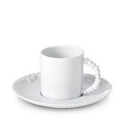 Haas Mojave Espresso Cup and Saucer, White by L'Objet Dinnerware L'Objet 