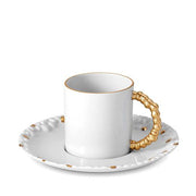 Haas Mojave Espresso Cup and Saucer, Gold by L'Objet Dinnerware L'Objet 