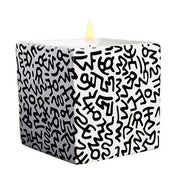 Square Keith Haring Candles by Ligne Blanche Paris Candles Ligne Blanche Black Pattern 