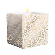 Square Keith Haring Candles by Ligne Blanche Paris Candles Ligne Blanche Gold Pattern 