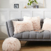Faux Fur 55" Floor Pillows by Evelyne Prelonge Paris Pillow Evelyne Prelonge Himalaya Blush 