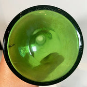 Vintage Green Bud Art Glass Vase by Erik Hoglund for Boda, Sweden, 7.75" Art Glass Kosta Boda 