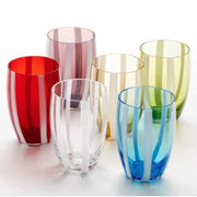 Gessato Transparent Beverage Glass, 16 oz. Set of 2 by Zafferano Zafferano 