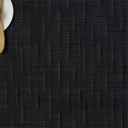 Chilewich: Bamboo Woven Vinyl Placemats, Set of 4 Placemat Chilewich Rectangle 14" x 19" Jet Black 