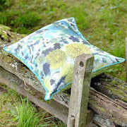 Outdoor Japonaiserie Azure 24" x 18" Rectangular Throw Pillow by Designers Guild Throw Pillows Designers Guild 