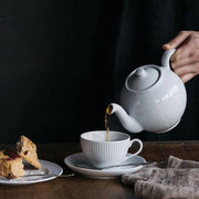 Plisse Porcelain Saucers Set of 4 by Pillivuyt Coffee & Tea Pillivuyt 