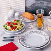 Brasserie Porcelain Plates Set of 4 by Pillivuyt Dinnerware Pillivuyt 