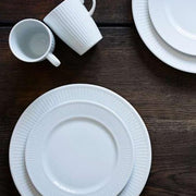 Plisse Porcelain Plates Set of 4 by Pillivuyt Dinnerware Pillivuyt 