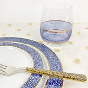 Panthera Indigo Blue 7.75" Salad or Dessert Plate by Michael Wainwright Dinnerware Michael Wainwright 