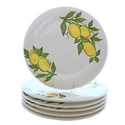 Lemon Salad/Dessert Plate, 2 Clusters of Lemons, 7.75", Set of 6 by Abbiamo Tutto Dinnerware Abbiamo Tutto 