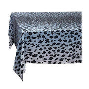 Leopard Linen Sateen Tablecloth by L'Objet Table Cloth L'Objet Blue Medium 