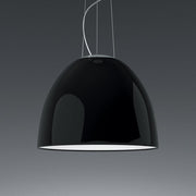 Nur Suspension Lamp by Ernesto Gismondi for Artemide Lighting Artemide Gloss Black Classic Traditional Socket