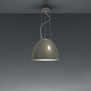 Nur Suspension Lamp by Ernesto Gismondi for Artemide Lighting Artemide Gloss Grey Classic Traditional Socket