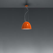Nur Suspension Lamp by Ernesto Gismondi for Artemide Lighting Artemide Gloss Orange Mini Traditional Socket