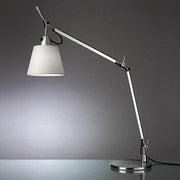 Tolomeo with Shade Task Lamp by Michele de Lucchi for Artemide Lighting Artemide Silver Fiber Base 