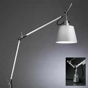 Tolomeo with Shade Task Lamp by Michele de Lucchi for Artemide Lighting Artemide Silver Fiber Inset Pivot 