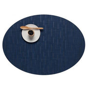 Chilewich: Bamboo Woven Vinyl Placemats, Set of 4 Placemat Chilewich Oval 14" x 19.25" Lapis 