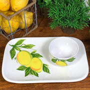 Lemon Rectangle Tray and Bowl Set, 9.75" by Abbiamo Tutto Dinnerware Abbiamo Tutto 