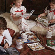 Country Estate Winter Frolic "Mr. & Mrs. Claus" Ruby Party Plate Set of 4 by Juliska Dinnerware Juliska 