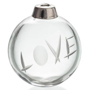 Pink 2.5" Love II Ball Ornament by Rony Plesl for Ruckl Ornament Ruckl Clear 