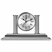 Elegant Desk Clock & Pen Holder by El Casco Clocks El Casco Chrome Plated 