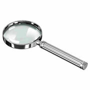 Classic Solid Brass Magnifying Glass in Shiny Chrome Plated Finish by El Casco Magnifiers El Casco 