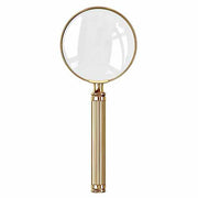 Classic Solid Brass Magnifying Glass in Shiny 23k Gold Plated Finish by El Casco Magnifiers El Casco 