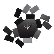 La Stanza dello Scirocco Steel Wall Clock 18" by Mario Trimarchi for Alessi Clocks Alessi Black 