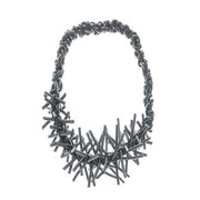COLL02 Neo Neoprene Rubber Spikes Necklace by Neo Design Italy Jewelry Neo Design Pearl Grey 