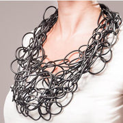 COLL03 Neo Neoprene Rubber Twisted Necklace by Neo Design Italy Jewelry Neo Design 
