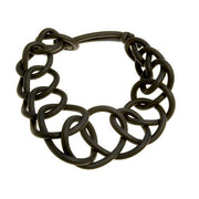 COLL36 Neo Neoprene Rubber Chain Necklace by Neo Design Italy Jewelry Neo Design Black 