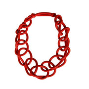 COLL36 Neo Neoprene Rubber Chain Necklace by Neo Design Italy Jewelry Neo Design Red 