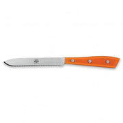Compendio Tomato Knives with Polished Blades and Lucite Handles by Berti Knife Berti Orange Lucite 