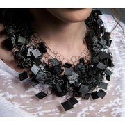 COLL104 Neo Neoprene Rubber Necklace by Neo Design Italy Jewelry Neo Design Black 