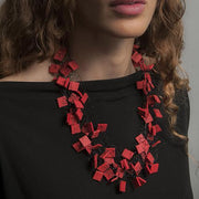 COLL104 Neo Neoprene Rubber Necklace by Neo Design Italy Jewelry Neo Design Red 