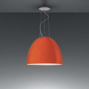 Nur Suspension Lamp by Ernesto Gismondi for Artemide Lighting Artemide Gloss Orange Classic Traditional Socket