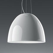 Nur Suspension Lamp by Ernesto Gismondi for Artemide Lighting Artemide Gloss White Classic Traditional Socket
