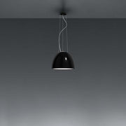 Nur Suspension Lamp by Ernesto Gismondi for Artemide Lighting Artemide Gloss Black Mini Traditional Socket