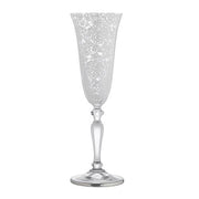Sofia Etched Platinum Rim Champagne Flute Glass, 4.5 oz. by Arte Italica Glassware Arte Italica 
