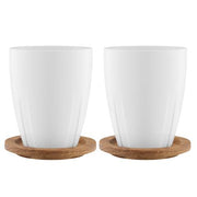 Bruk 11oz Porcelain Mugs, Set of 2 by Anna Ehrner for Kosta Boda Coffee & Tea Kosta Boda White 
