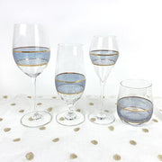 Panthera Glassware: Indigo Stemmed Water, Set of 2 by Michael Wainwright Glassware Michael Wainwright 