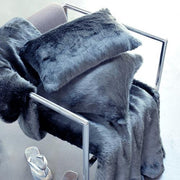 Faux Fur Blankets by Evelyne Prelonge Paris Blanket Evelyne Prelonge Grey Anthracite 79" x 79" 