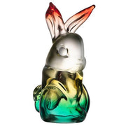 My Wide Life 8in Rabbit Sculptures by Ludvig Löfgren for Kosta Boda Art Glass Kosta Boda Green & Yellow 