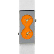 Bi Orange Wrist Watch by Karim Rashid for Acme Studio Watch Acme Studio Orange with White Strap 