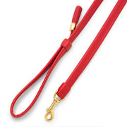 Red Calfskin Dog Leash with Tassel by Olivia Riegel Pets Olivia Riegel 