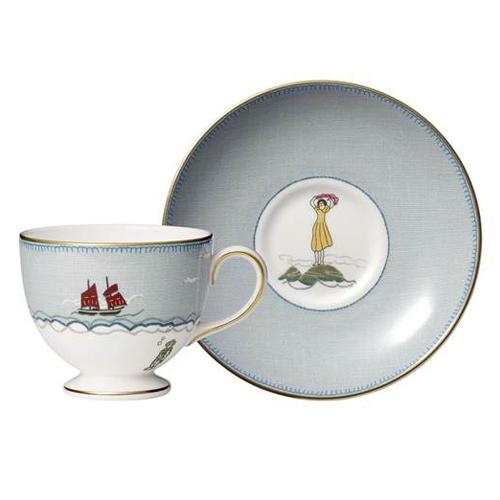 Sailor's Farewell Tea Cup & Saucer Set by Kit Kemp for Wedgwood