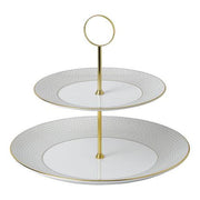 Arris Two-Tier Cake Stand by Wedgwood Dinnerware Wedgwood 